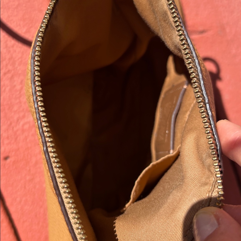Coach Pebbled Leather Crossbody in Cognac Brown - Picture 3 of 8